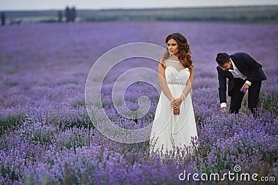 Wedding lavender field.