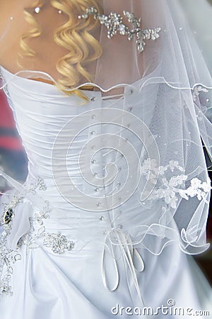 Wedding veil and corset