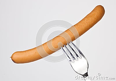 Weener Sausage on a Fork