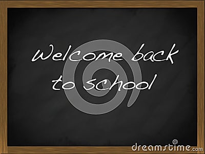 Welcome back to School blackboard