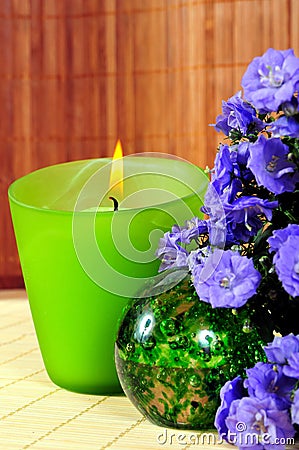 Wellness candle green Flower