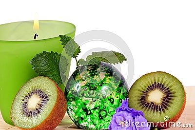Wellness candle green Kiwi