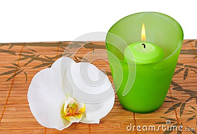 Wellness candle green Orchid