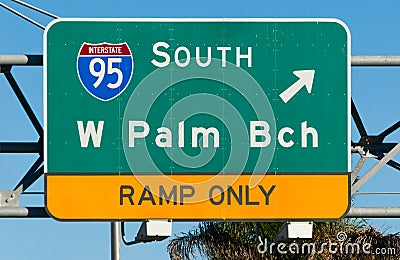 West Palm Beach Highway Sign