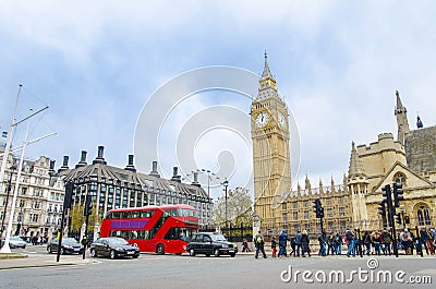 Westminster Square and Big Ben Tower, UK