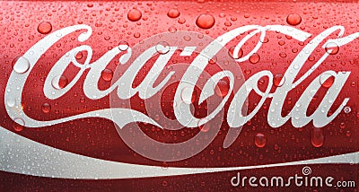 Wet can of Coca Cola