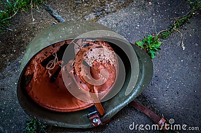 Wet military helmet