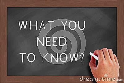 What You Need To Know Text on Blackboard