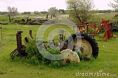 Whats left of an old tractor