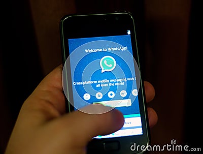 WhatsApp app screen