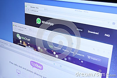 WhatsApp WeChat and WeChat webpage