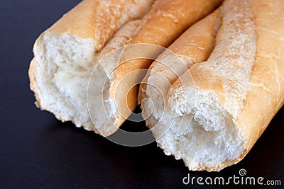 Wheat bread. French baguette.