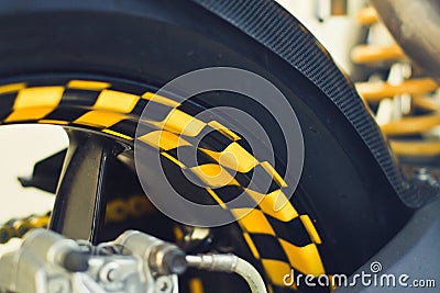 Wheel of motorbike