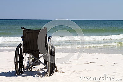 Wheelchair At Beach