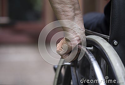 Wheelchair closeup