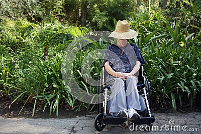 Wheelchair woman