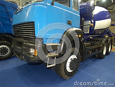 Wheels of blue truck