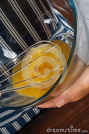 Whisking Egg Mixture Royalty Free Stock Phot