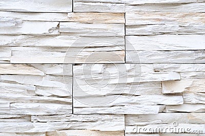White brick stone wall decor