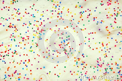 White Cake Pastry Sprinkles Texture Background