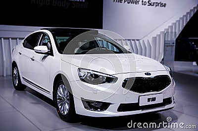 A white car of Kia