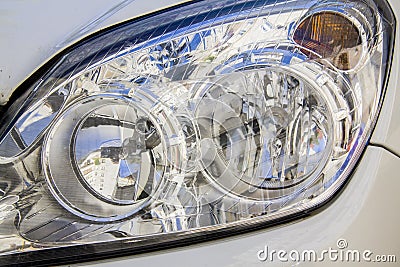 White car xenon headlight