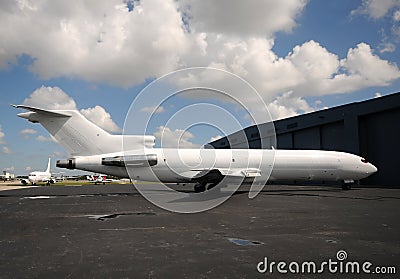 White cargo jet