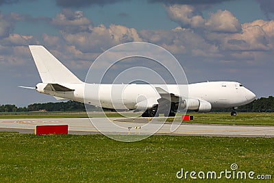 White cargo plane