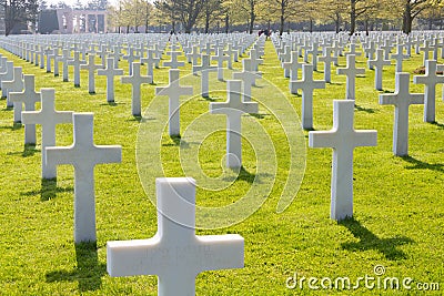 White Crosses of the World War II Normandy American Cemetery and Memorial