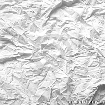 White crumpled paper background texture