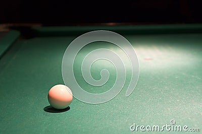 White cue ball on pool table