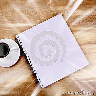 White cup and white page