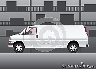 White delivery van
