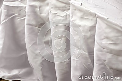 White fabric soft waves