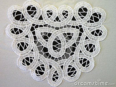 White lace fabric