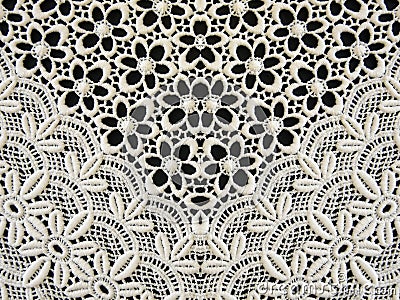 White lace fabric