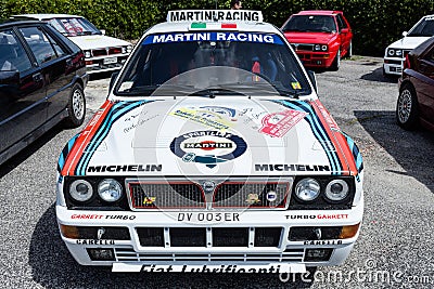 White Lancia Delta HF Integral Martini Racing