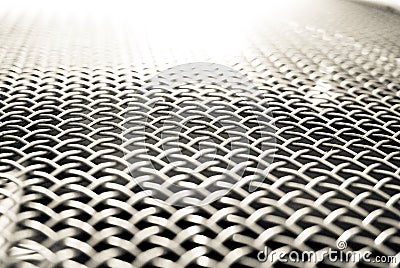 White metal grid