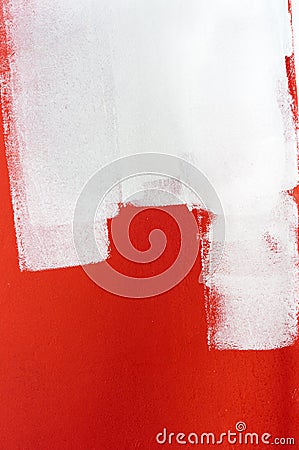 White Paint Over Red Wall Stock Images - Image: 19360714