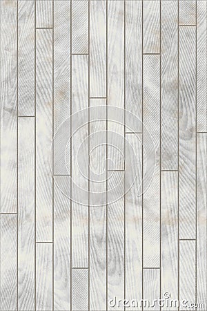 White painted wood tiles floor