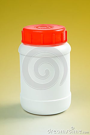 White plastic bottle