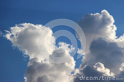 White Puffy Clouds on a Blue Sky 2