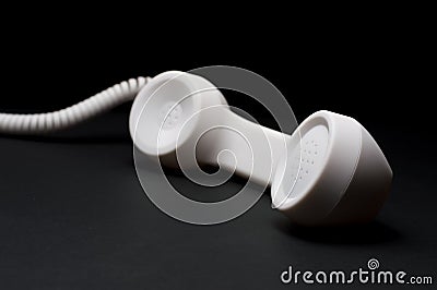 White retro telephone