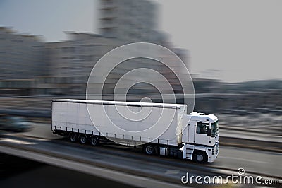 White semi-truck