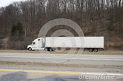 White Tractor Trailer