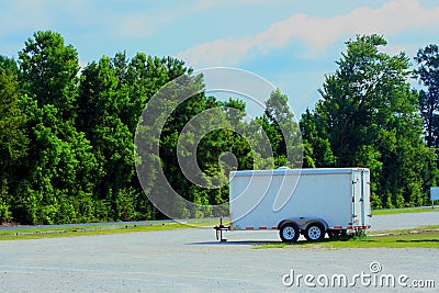 White Utility Trailer