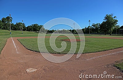 Wide-angle Baseball Field