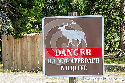 Wildlife Danger Sign