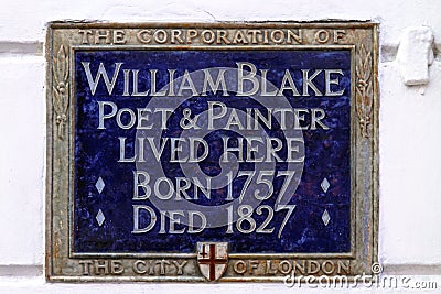 William Blake Plaque