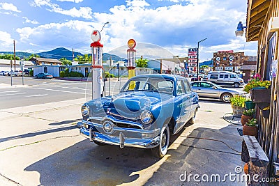 Old filling station in Williams, USA, at the Route 66